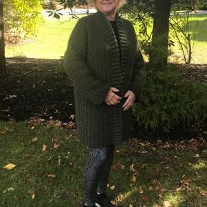 Handmade Olive Green Coat Sweater